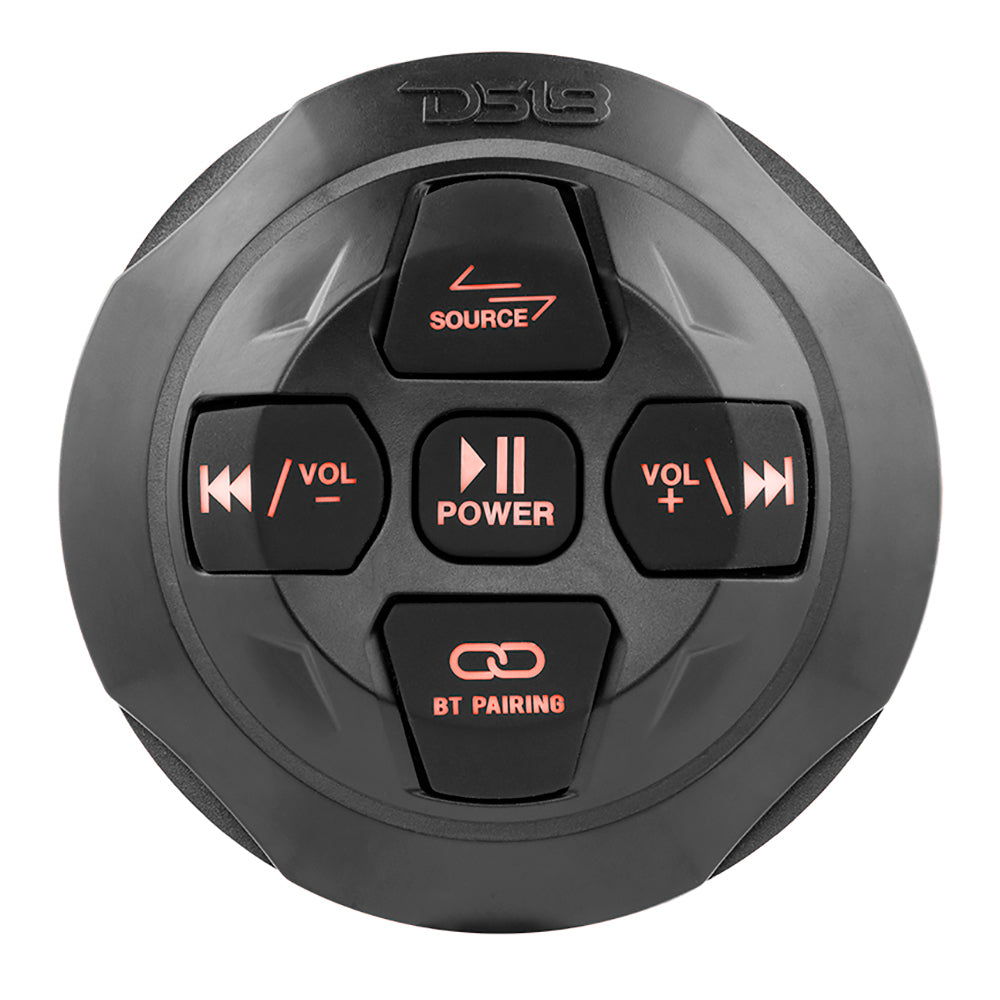 DS18 Marine Waterproof Bluetooth Streaming Audio Receiver Round Controller - f/Android  iPhone