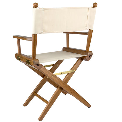 Whitecap Directors Chair w/Natural Seat Covers - Teak