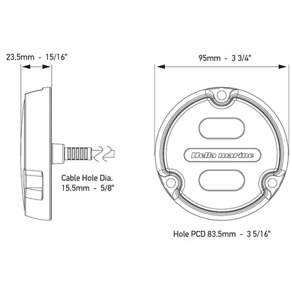 Hella Marine Apelo A1 Blue White Underwater Light - 1800 Lumens - Black Housing - White Lens