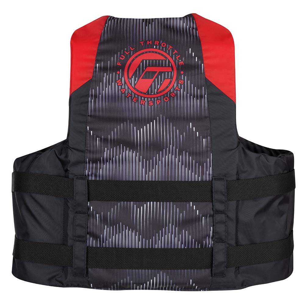 Full Throttle Adult Nylon Life Jacket - S/M - Red/Black