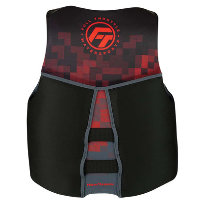 Full Throttle Mens Rapid-Dry Flex-Back Life Jacket - XL - Black/Red