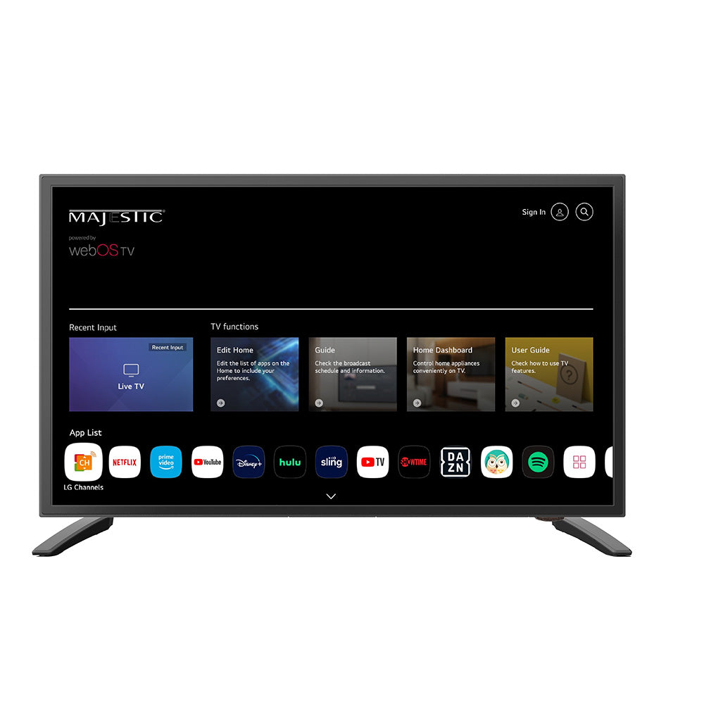 Majestic 19" 12V Smart LED TV WebOS, Mirror Cast  Bluetooth - North America Only