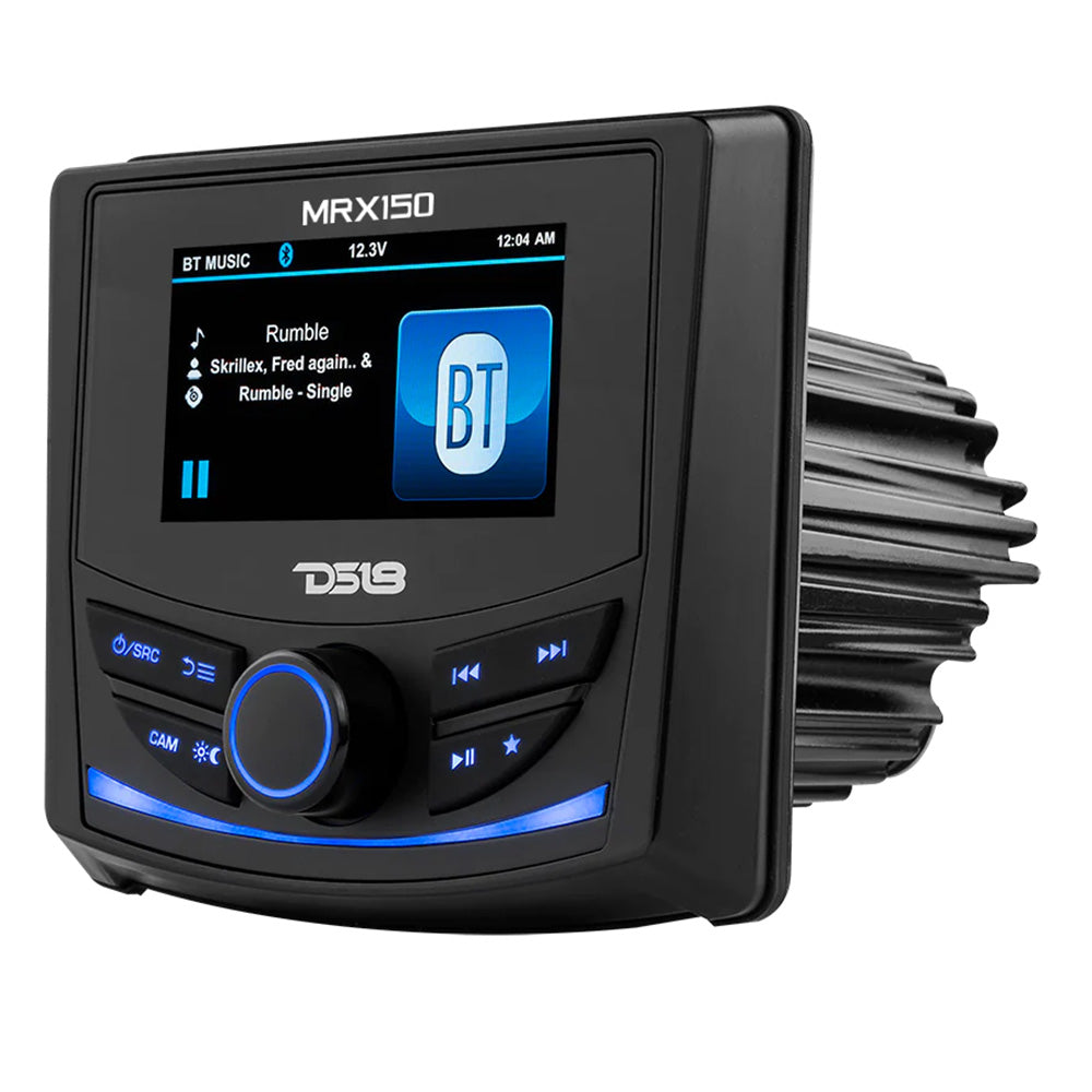 DS18 MRX150 2 Zone Marine  Powersports Head Unit w/3" Color TFT Display  Bluetooth - 4 x 40W