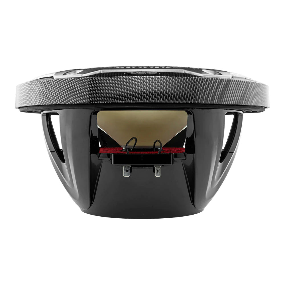 DS18 HYDRO 10" 2-Way Speakers w/Bullet Tweeter  Integrated RGB LED Lights - Carbon Fiber